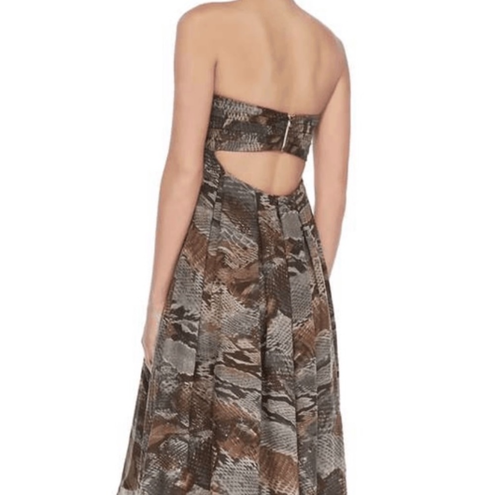 L’agence Strapless Python Snake Print Dress - image 3